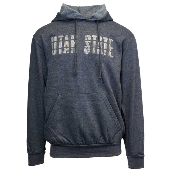 Navy Heathered Utah State Hoodie